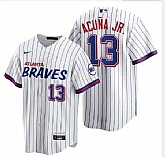 Braves 13 Ronald Acuna Jr. White 2021 City Connect Cool Base Jersey Dzhi,baseball caps,new era cap wholesale,wholesale hats